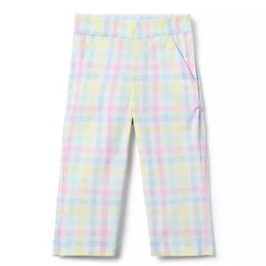 Janie and Jack Pastel Plaid Gingham Cropped Pants